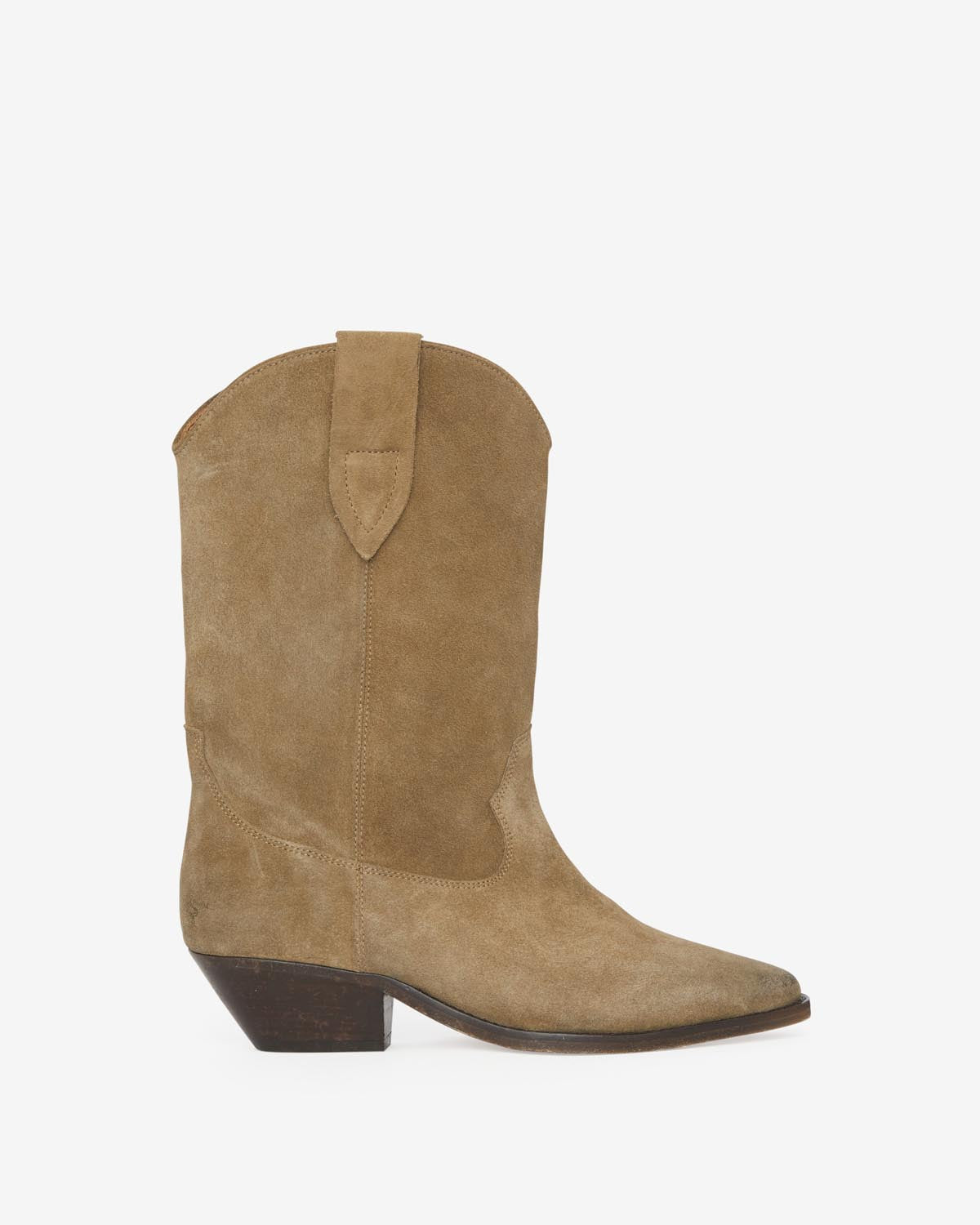 Botines tejanos de piel de ante de becerro duerto - Taupe - Woman - 1