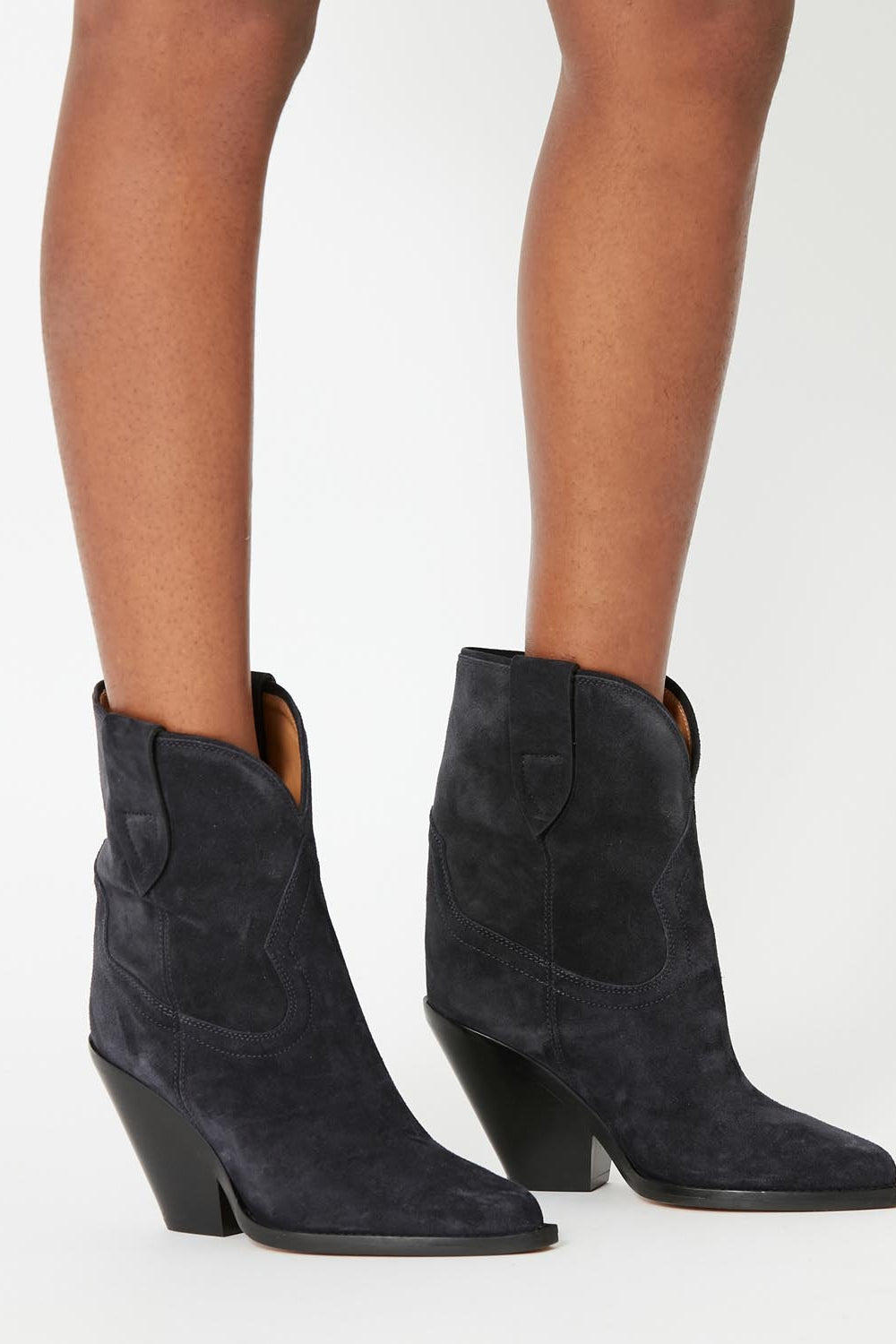 Stivali da cowboy con tacco leyane - Nero lavato - Woman - 5