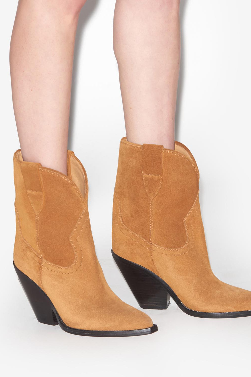 Leyane high-heeled cowboy boots - Cognac - Woman - 5