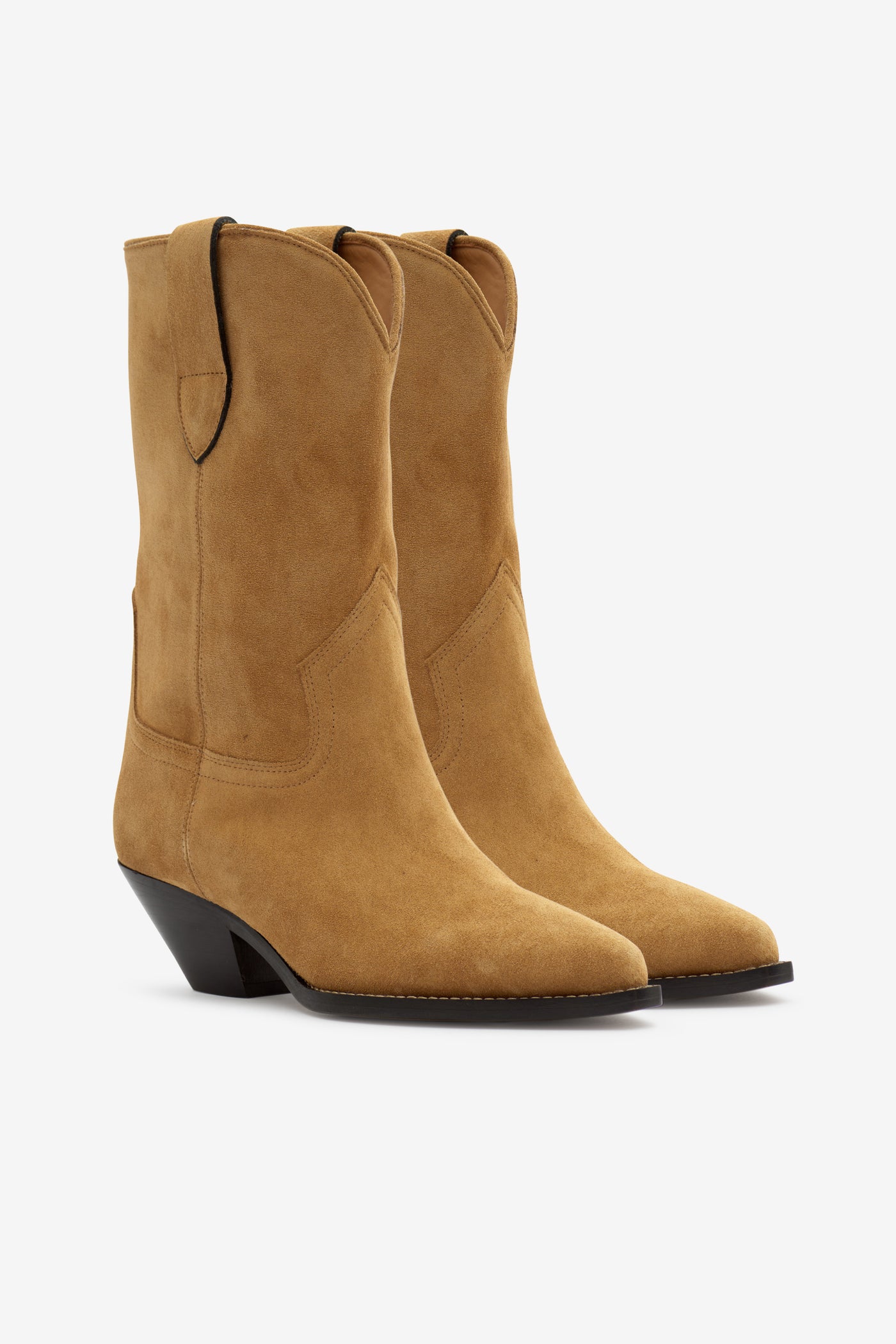 Stivali dahope texani in pelle di vitello scamosciata - Taupe - Woman - 2