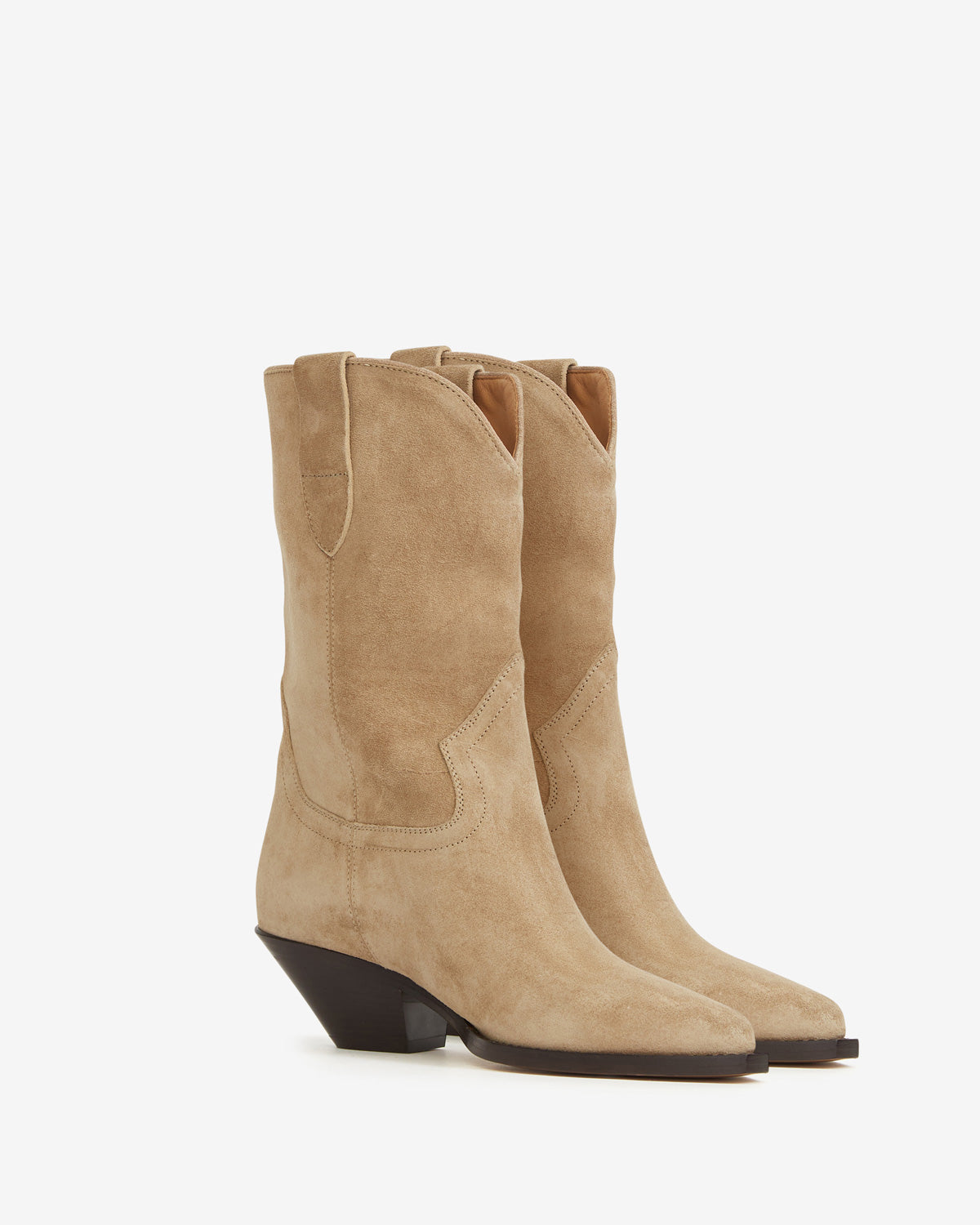 Botines tejanos de piel de ante de becerro dahope - Light beige - Woman - 3
