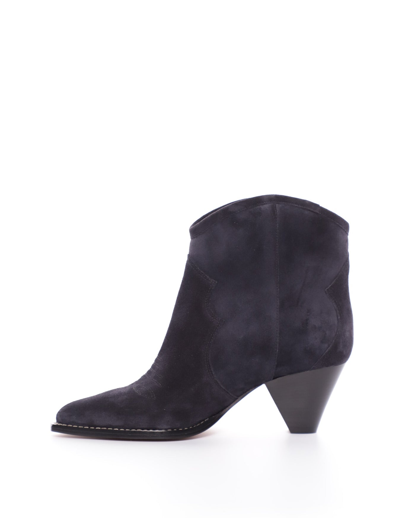 Darizo high-heeled suede calfskin leather cowboy boots - Black - Woman - 5