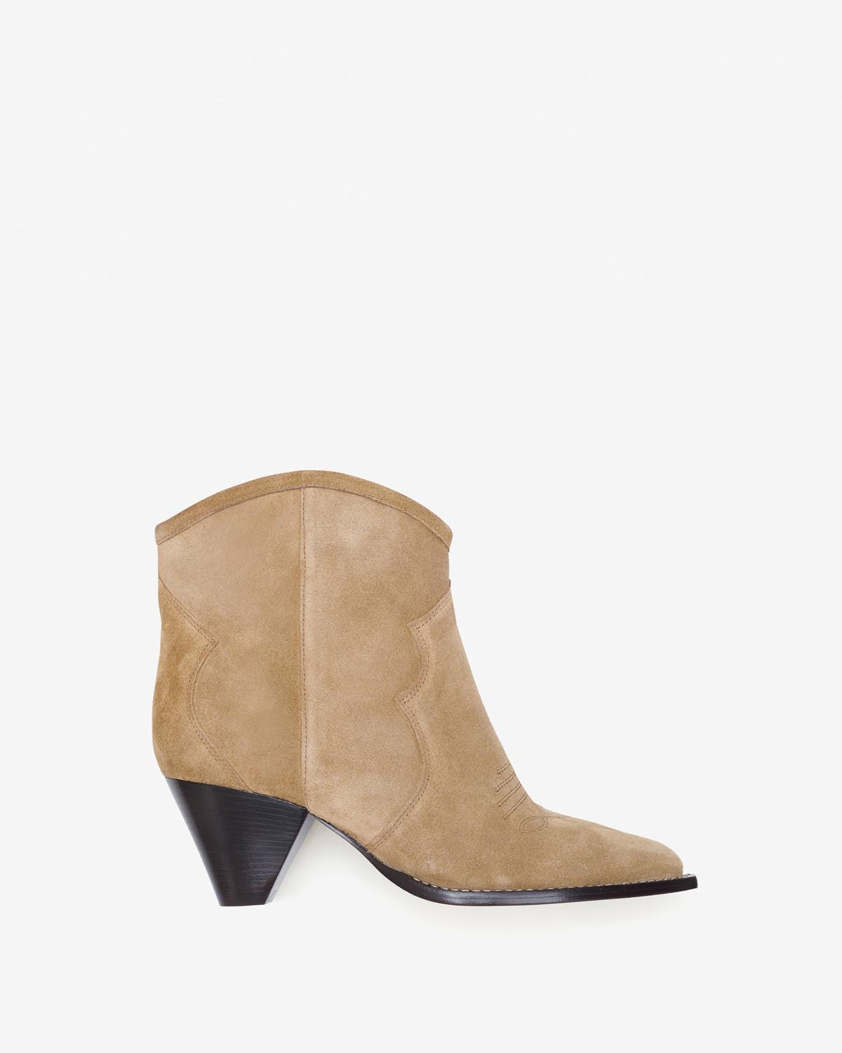 Botas bajas de piel de ante de becerro darizo Woman Taupe 1