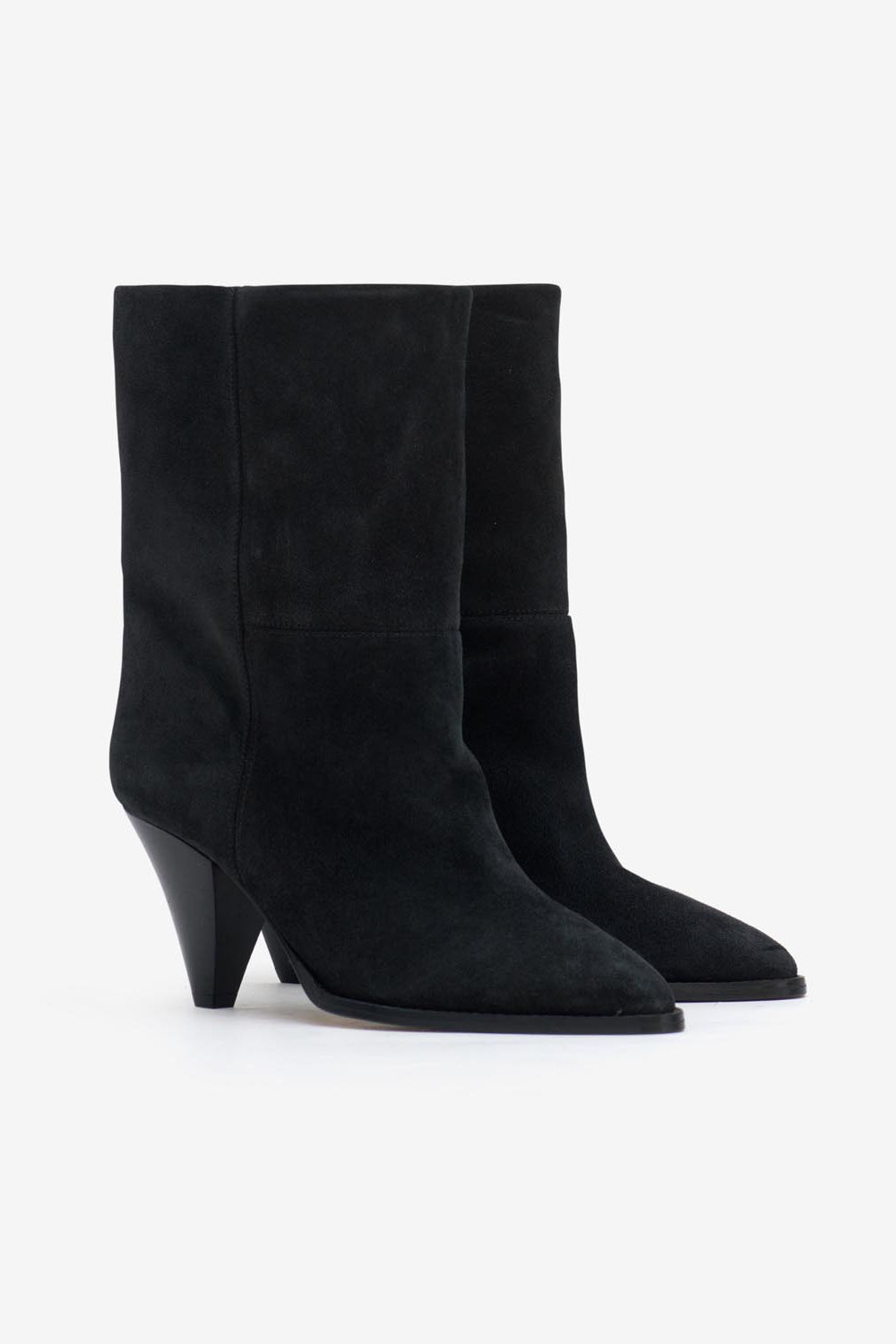 Rouxa stivali bassi in camoscio di vitello - Nero - Woman - 10