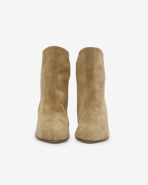 Boots en cuir velours dripi Woman Taupe 10