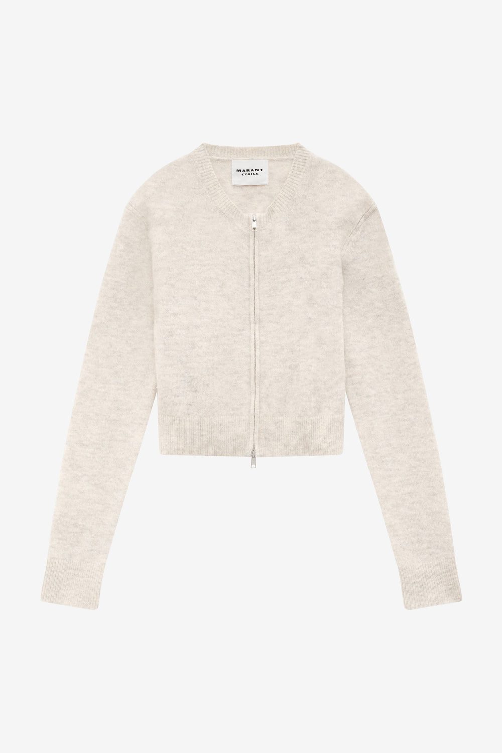 Strickjacke oaka aus einfarbiger alpakawolle - Sand - Woman - 1