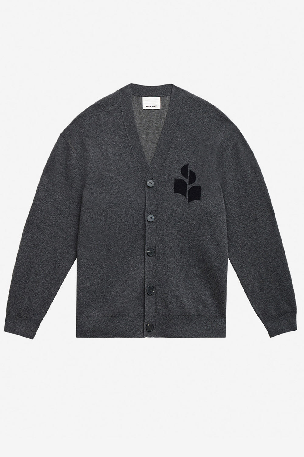 Curtis ウール＆コットン製 ロゴ入りカーディガン - Anthracite - Man - 1