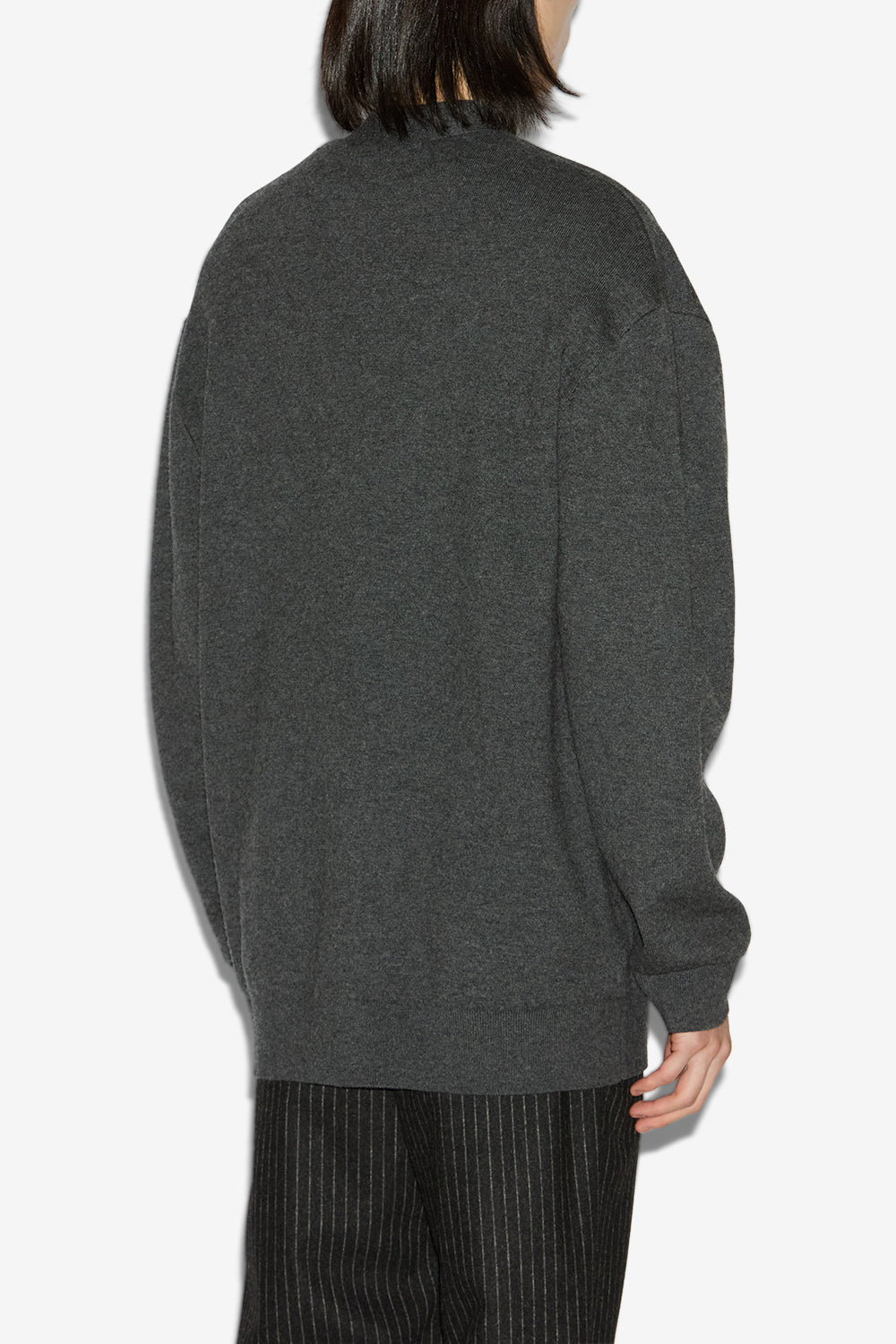 Curtis ウール＆コットン製 ロゴ入りカーディガン - Anthracite - Man - 5