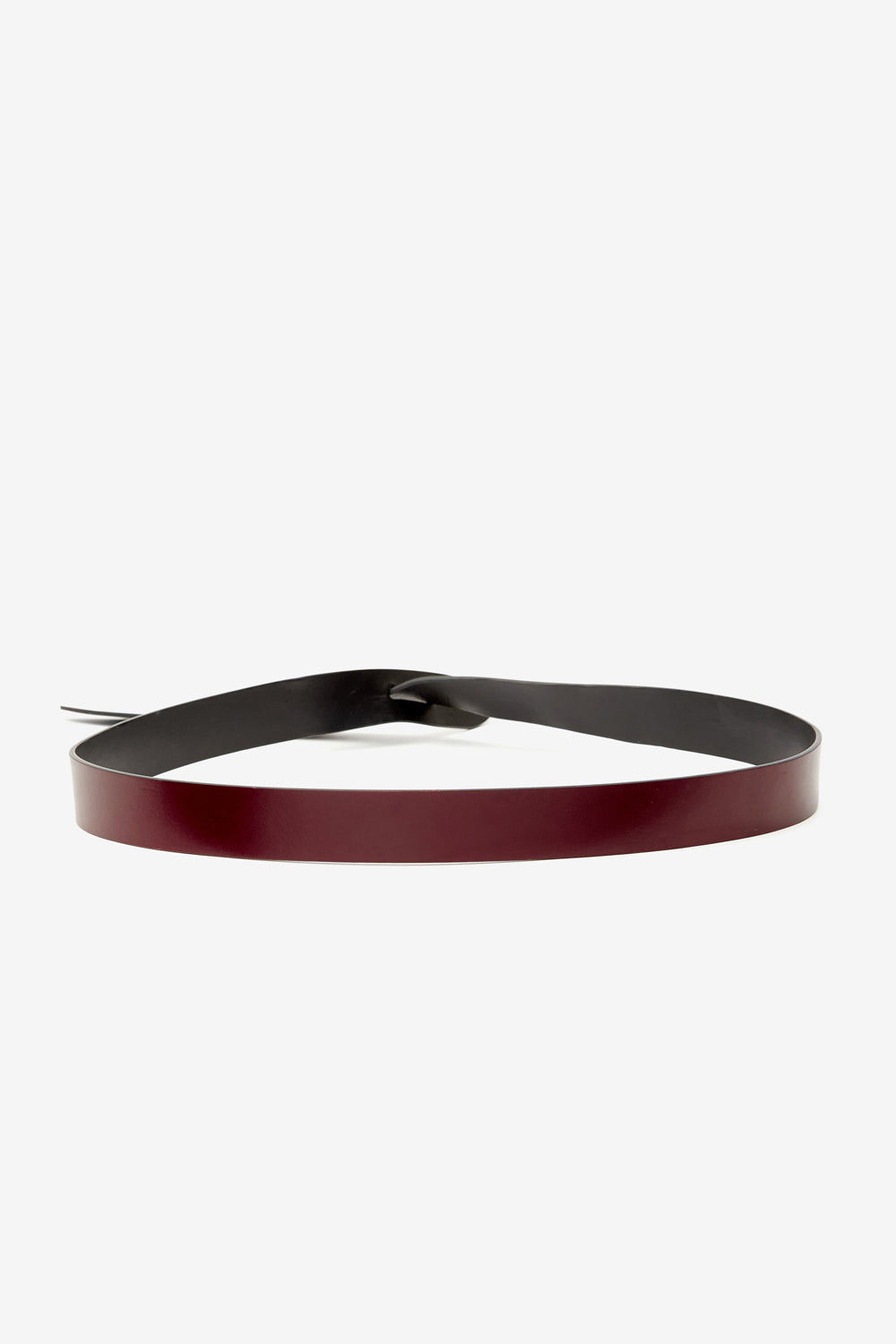 Lecce ツートンカラー ノットベルト - Burgundy-black - Woman - 2