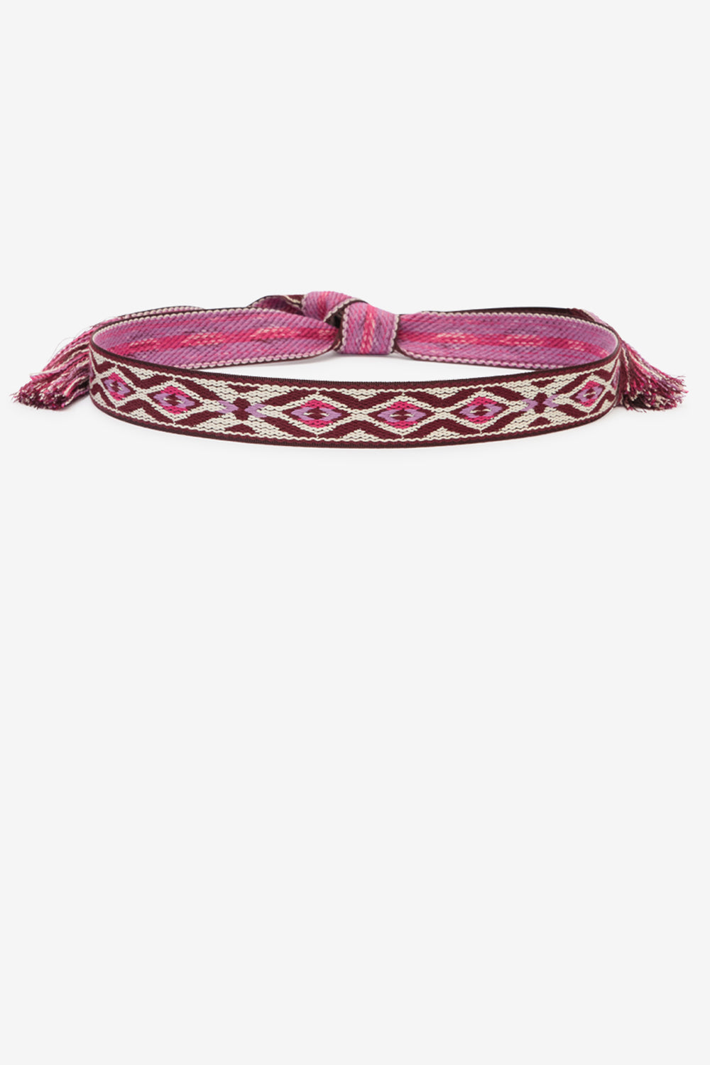Ceinture etki tissée en jacquard graphique - Rose-beige - Woman - 2