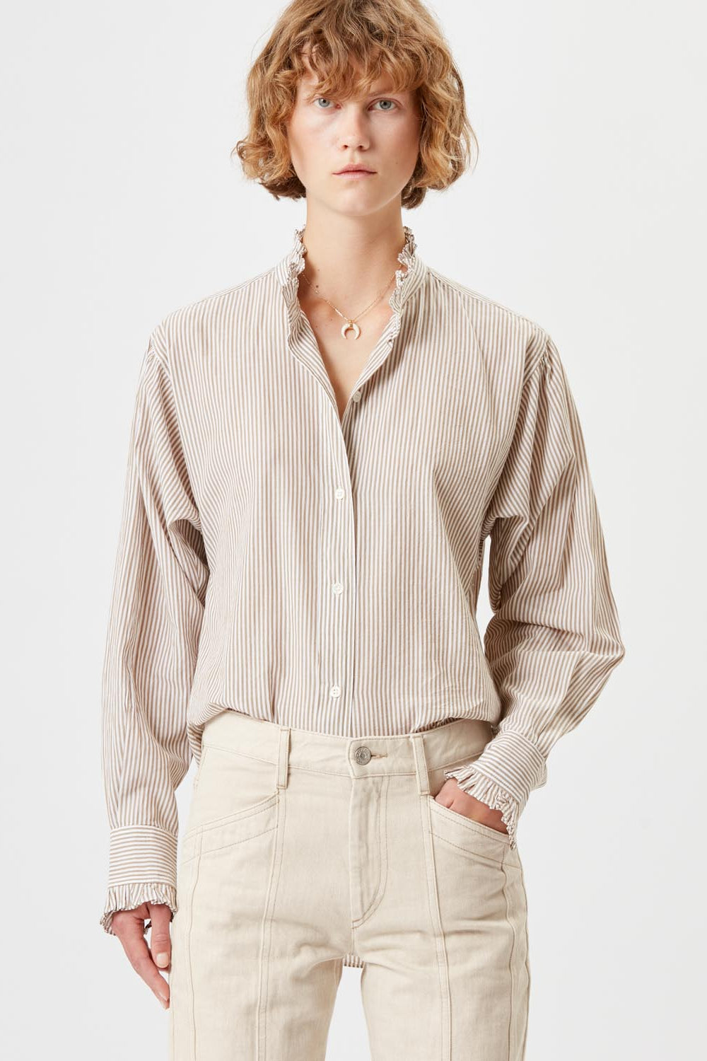 Camisa de rayas saoli - Ochre - Woman - 4