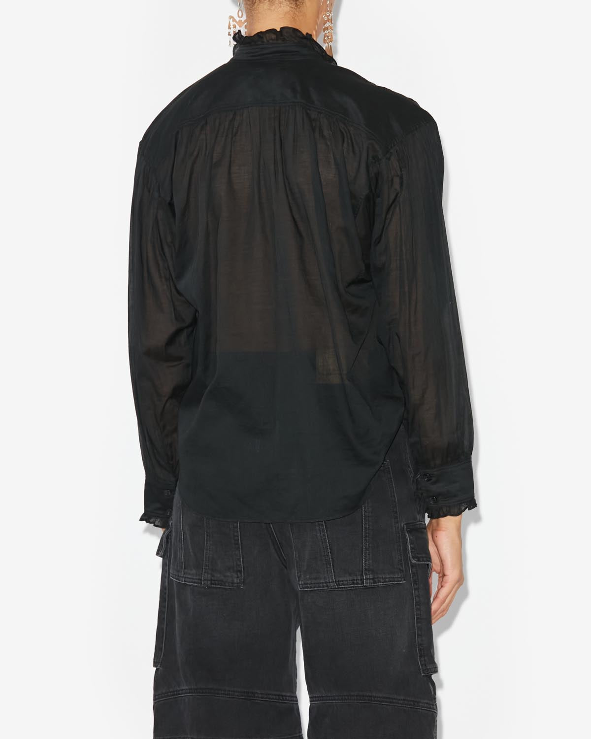 Pamias voile top - Black - Woman - 7