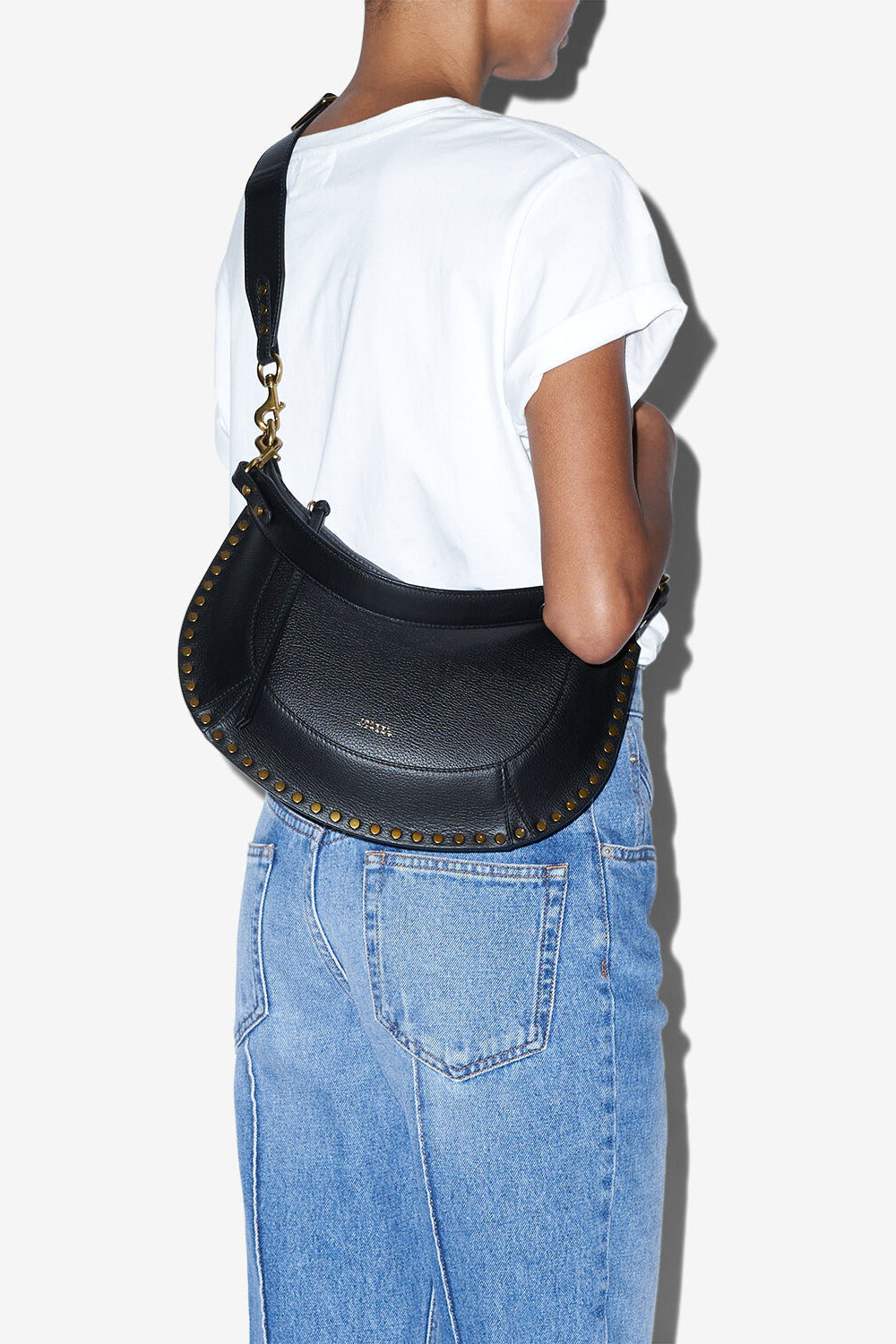 Sac en cuir grainé à clous naoko - Noir - Woman - 7