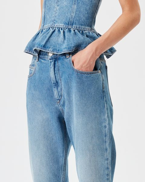 Schmal geschnittene jeans nea Woman Hellblau 2
