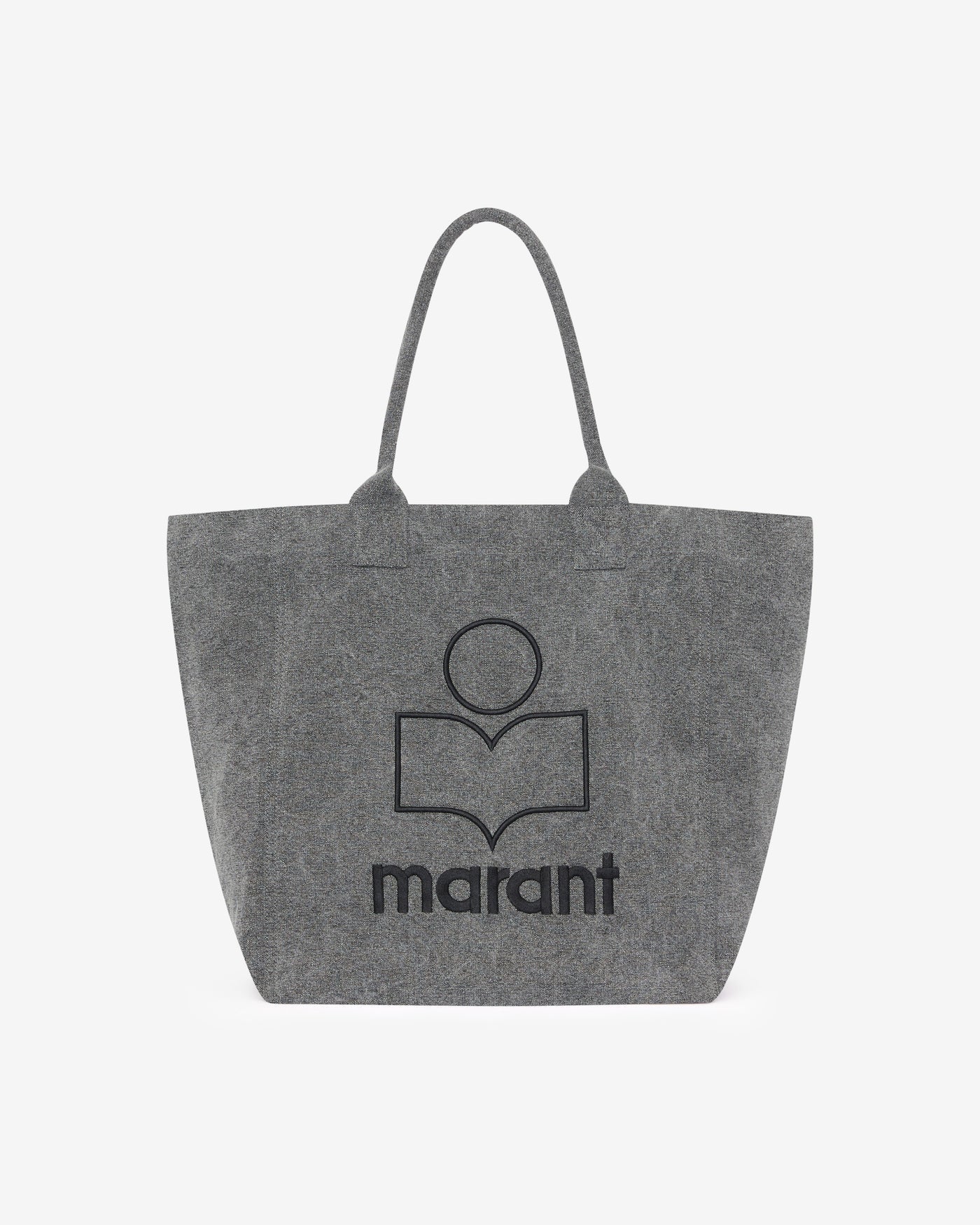 Borsa tote yenky in cotone lavato con logo - Grigio - Woman - 1
