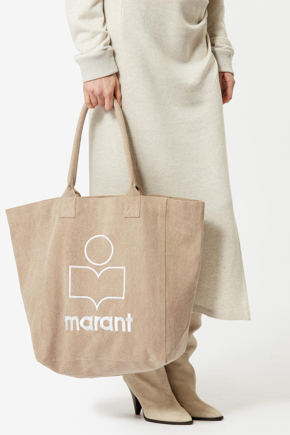Sac cabas yenky en toile à logo brodé - Beige - Woman - 2