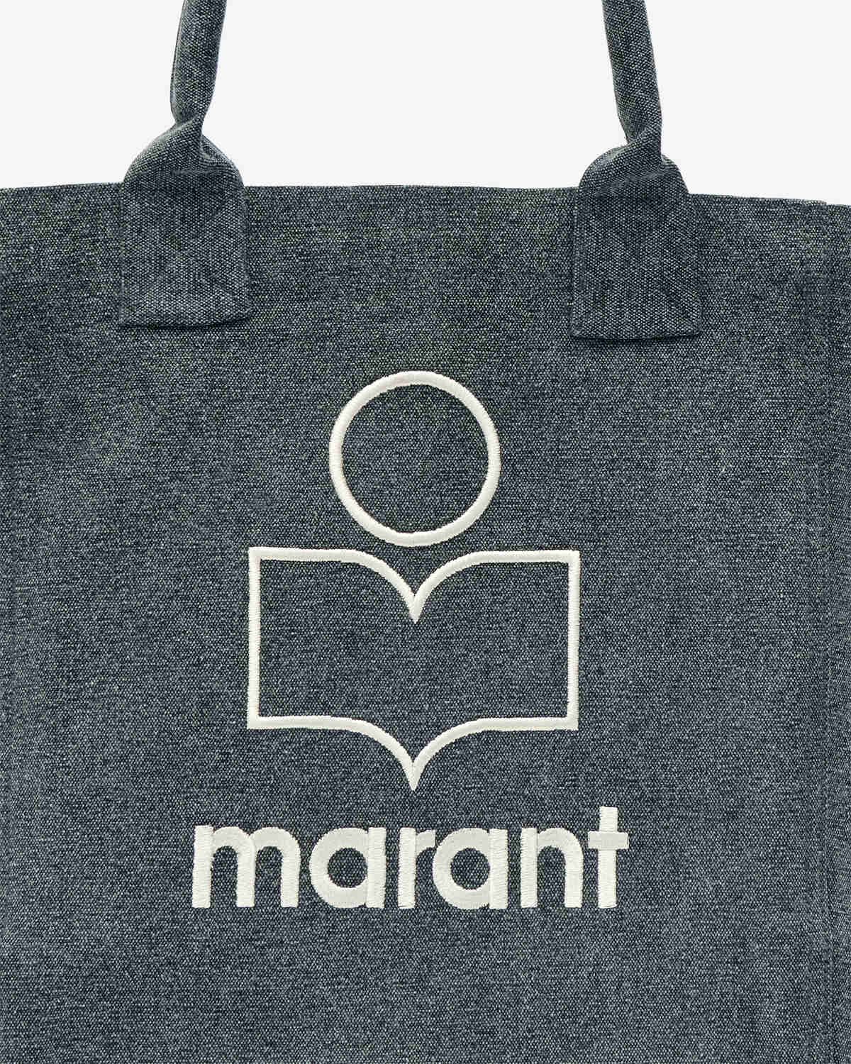 Small yenky faded cotton bag with logo - Black - Woman - 5