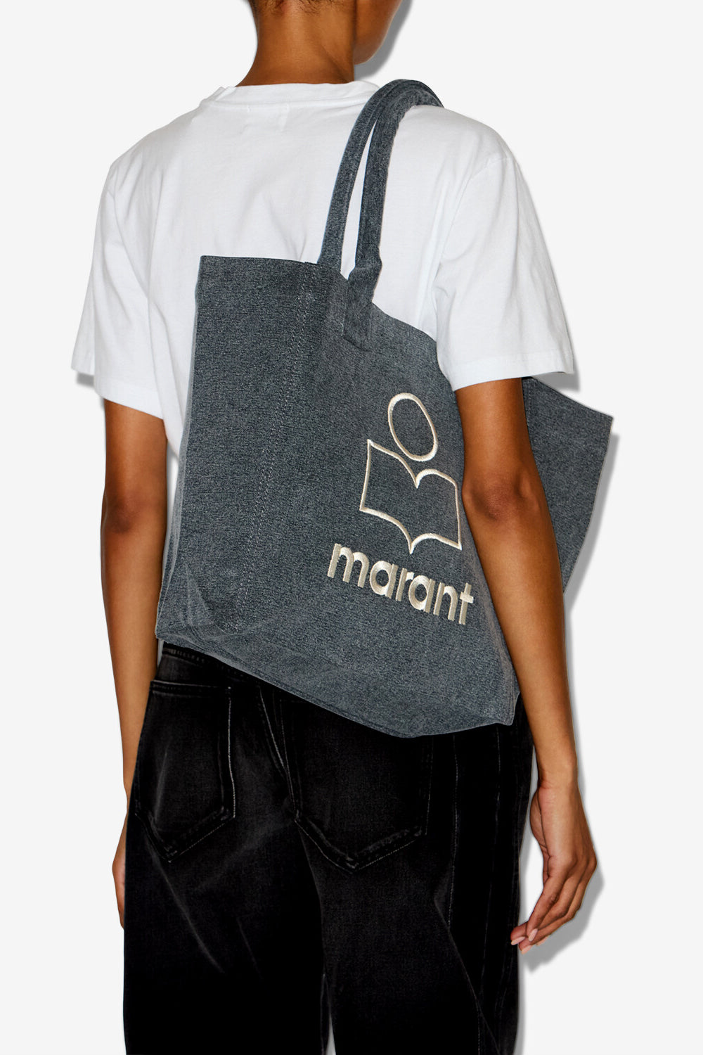 Sac small yenky en coton délavé à logo  - Noir délavé - Woman - 3