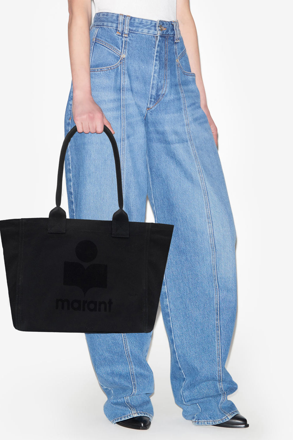 Yenky ファスナー付き コットン ロゴ入り トートバッグ - 黒 - Woman - 2