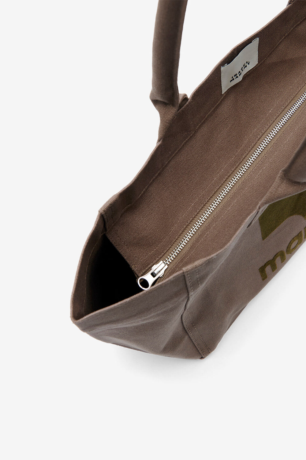 Sac yenky zipped en coton délavé à logo  - Kaki - Woman - 3