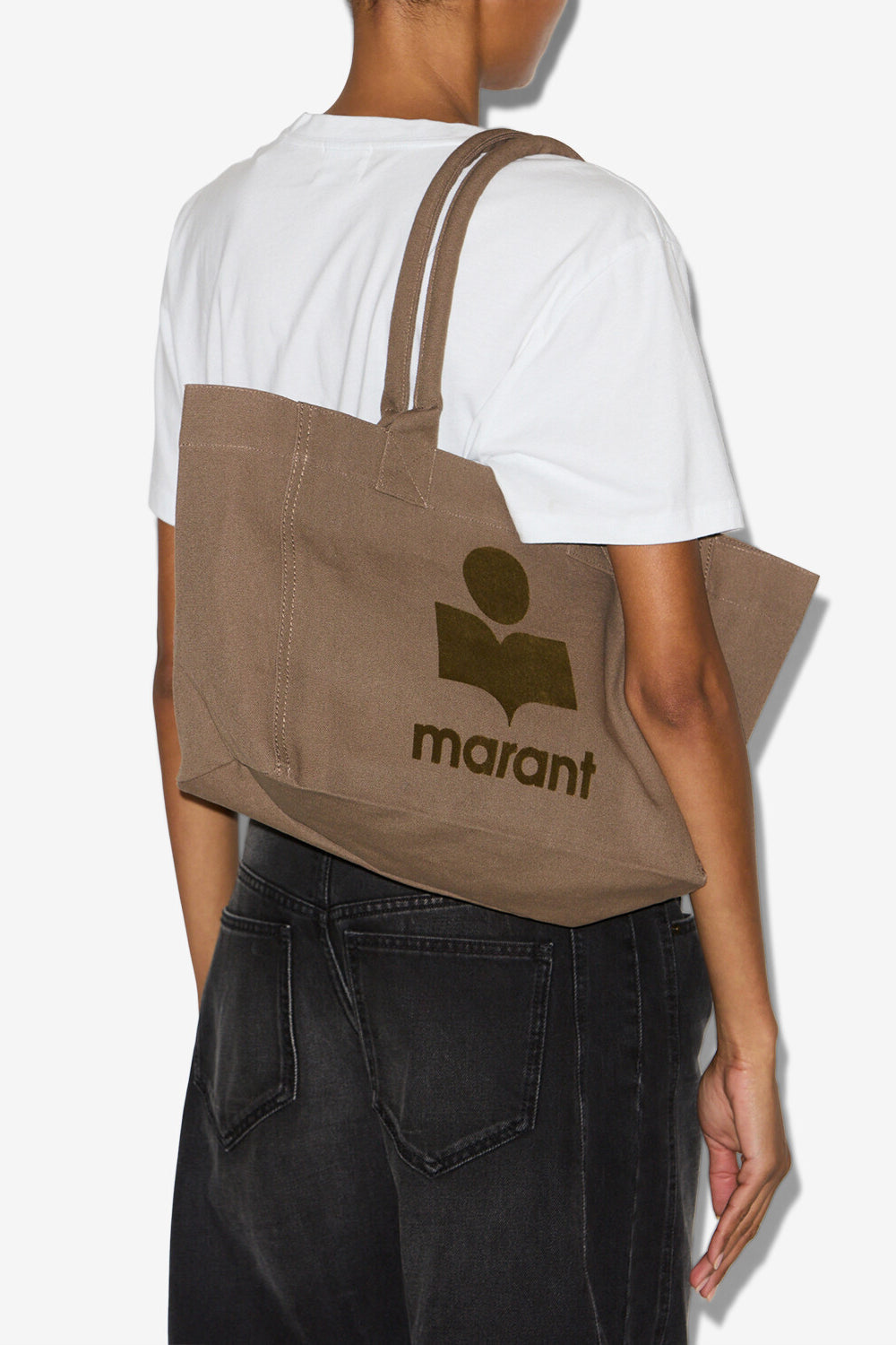 Sac yenky zipped en coton délavé à logo  - Kaki - Woman - 4
