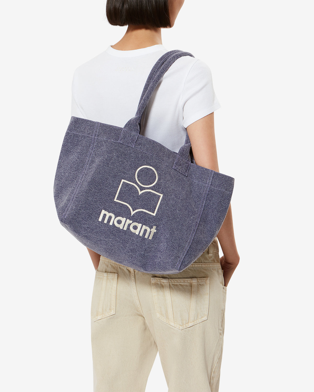 Bolso tote yenky zipped de lona de algodón - Faded purple - Woman - 4