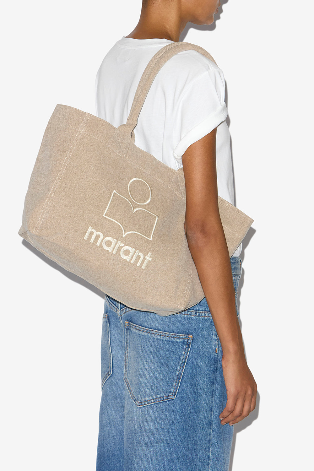 Sac yenky zipped en coton délavé à logo  - Beige - Woman - 4
