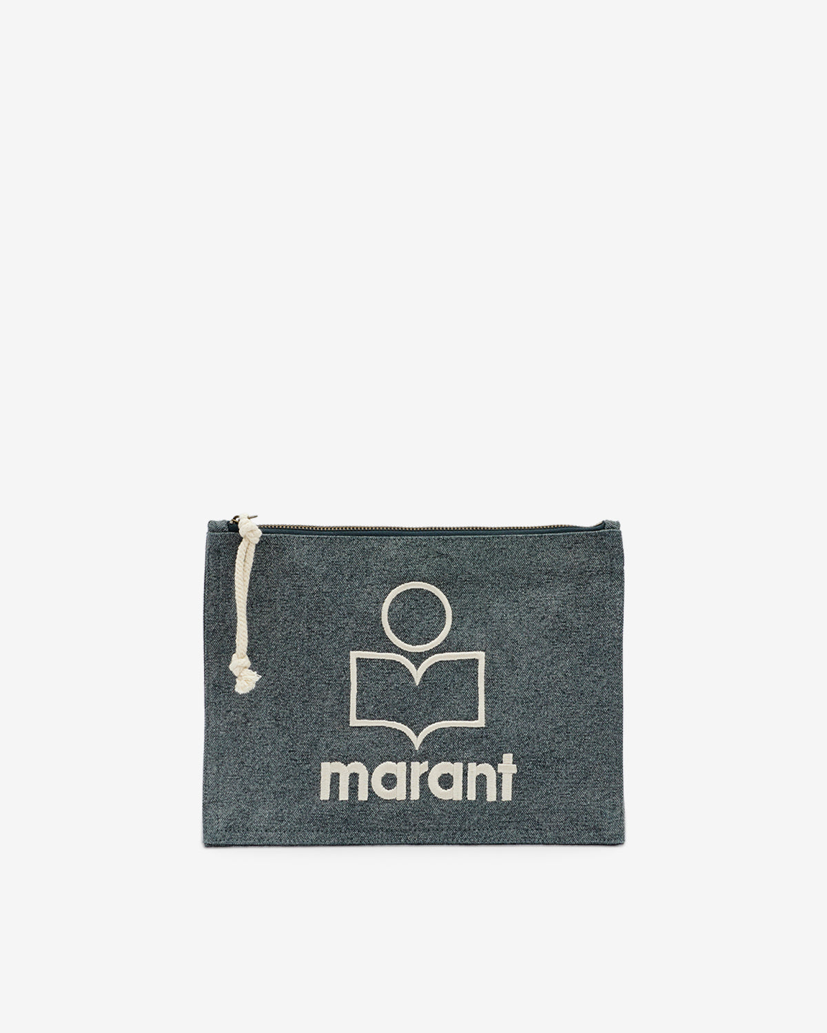 Pochette netia en coton délavé à logo  - Noir délavé - Woman - 1