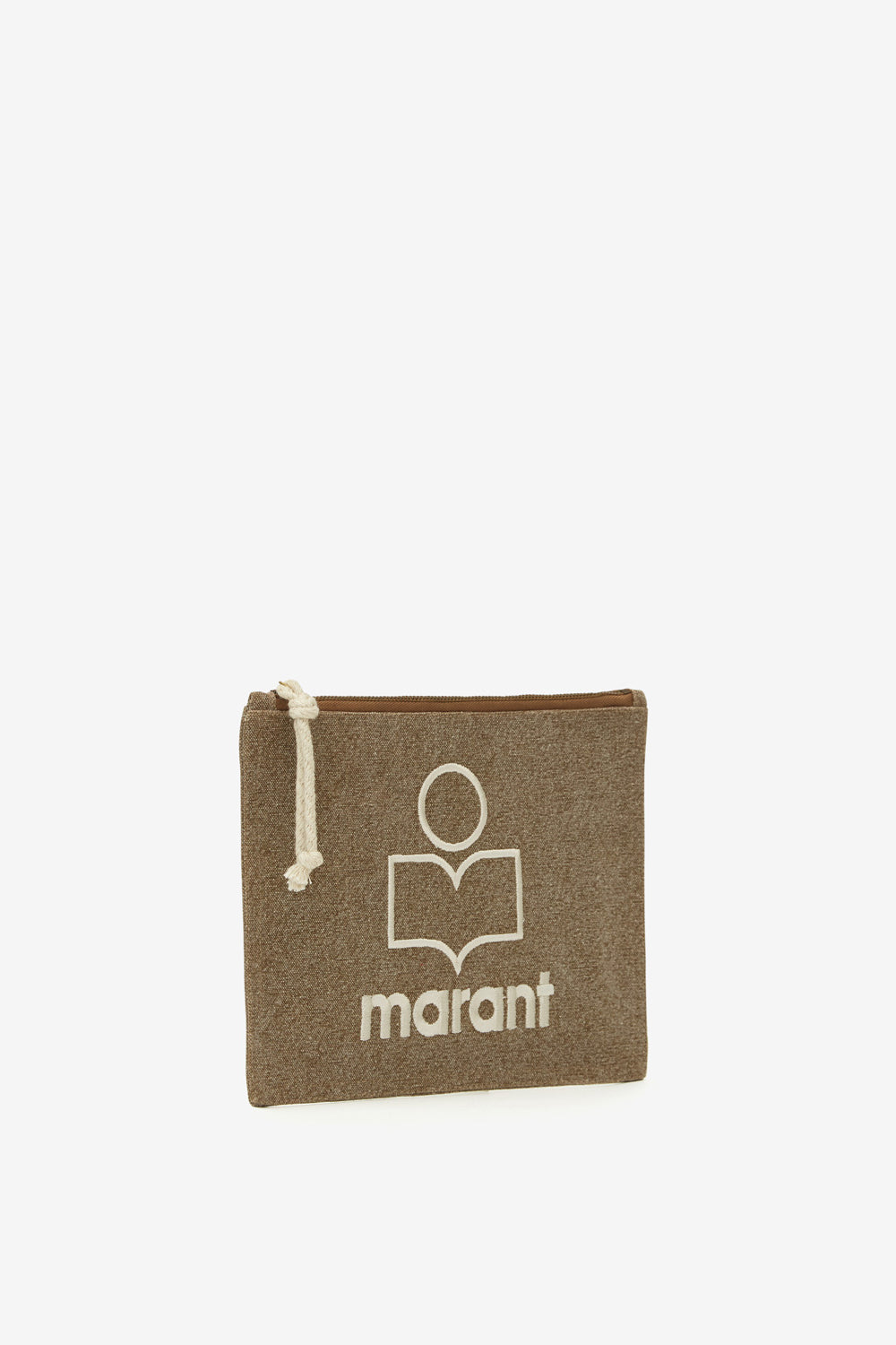 Cartera netia de algodón lavado con logotipo - Dark khaki - Woman - 4