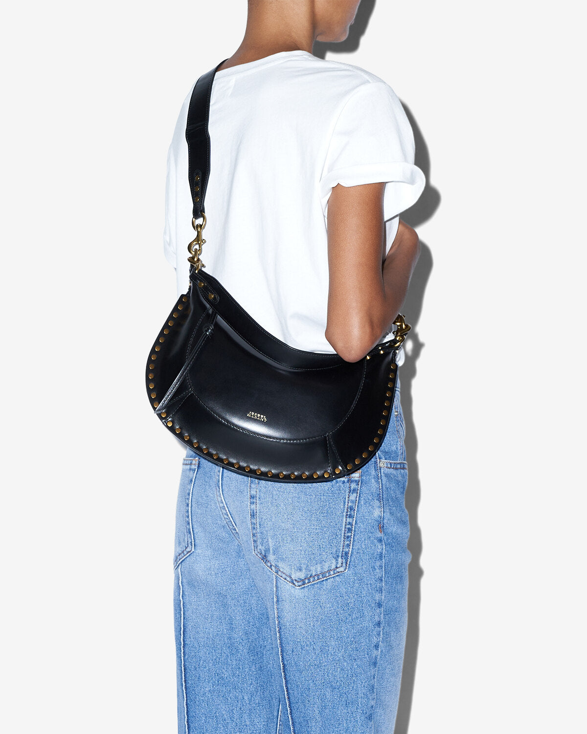 Naoko スタッズ付きレザーバッグ - 黒 - Woman - 14