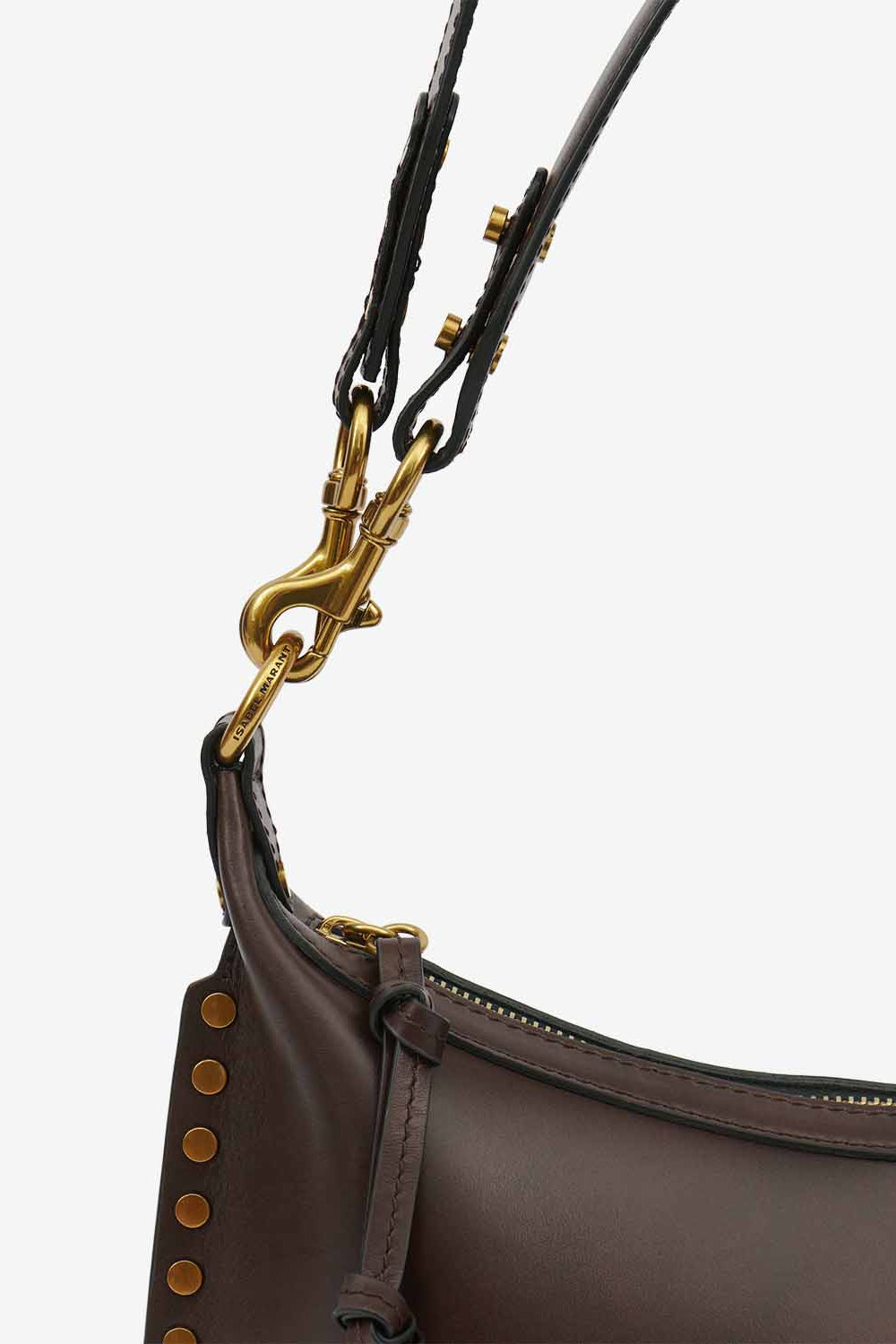 Sac porté main et épaule en cuir de veau naoko - Chocolat - Woman - 4