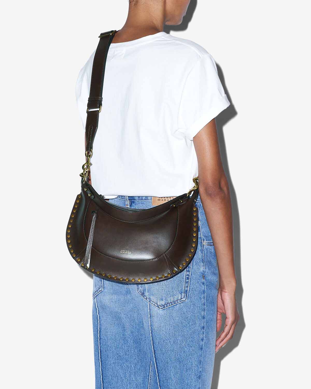 Borsa da portare a mano e a spalla in pelle di vitello naoko - Chocolate - Woman - 7