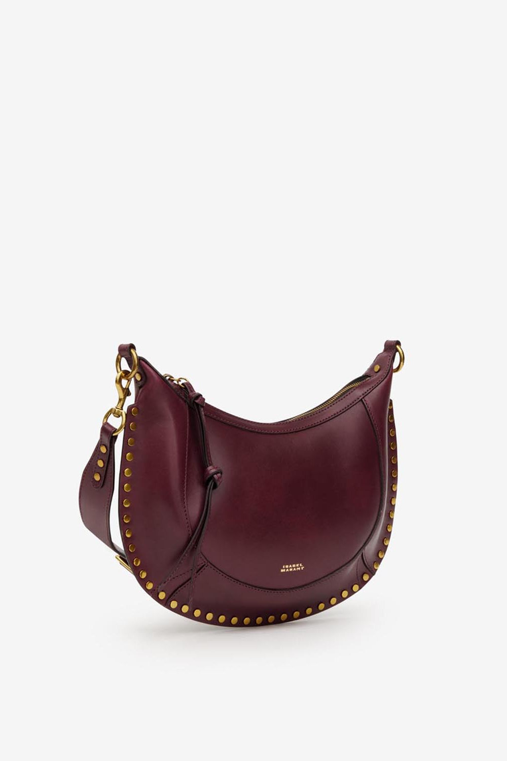 Sac en cuir à clous naoko - Bordeaux - Woman - 6
