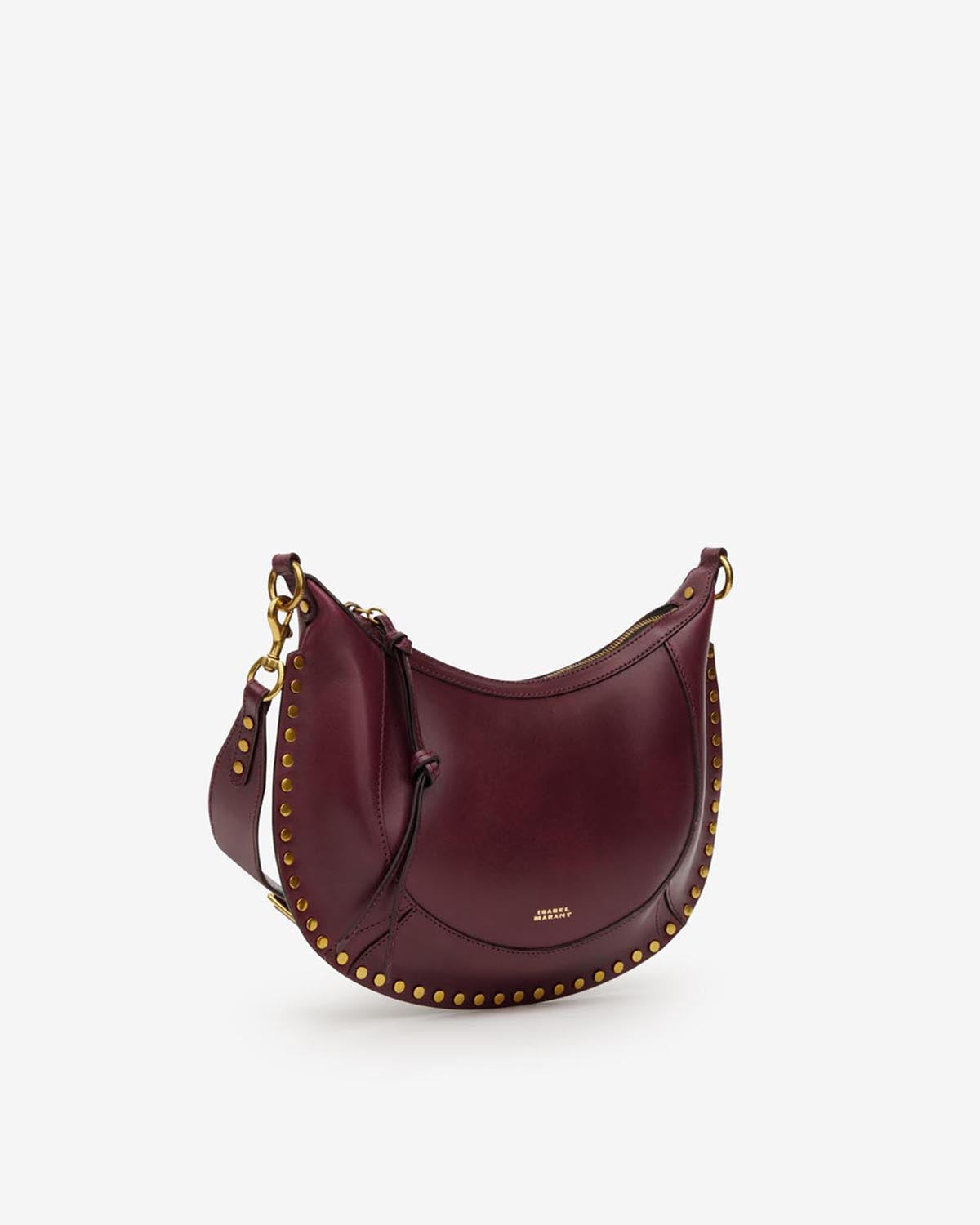 Borsa in pelle naoko con borchie - Bordeaux - Woman - 6