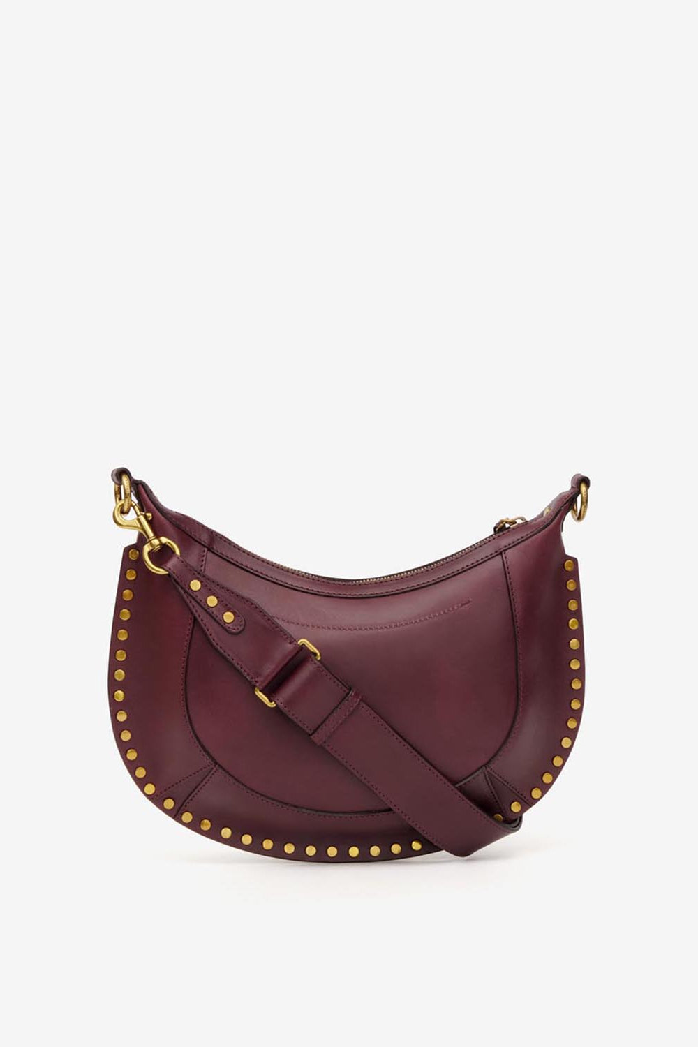 Sac en cuir à clous naoko - Bordeaux - Woman - 4