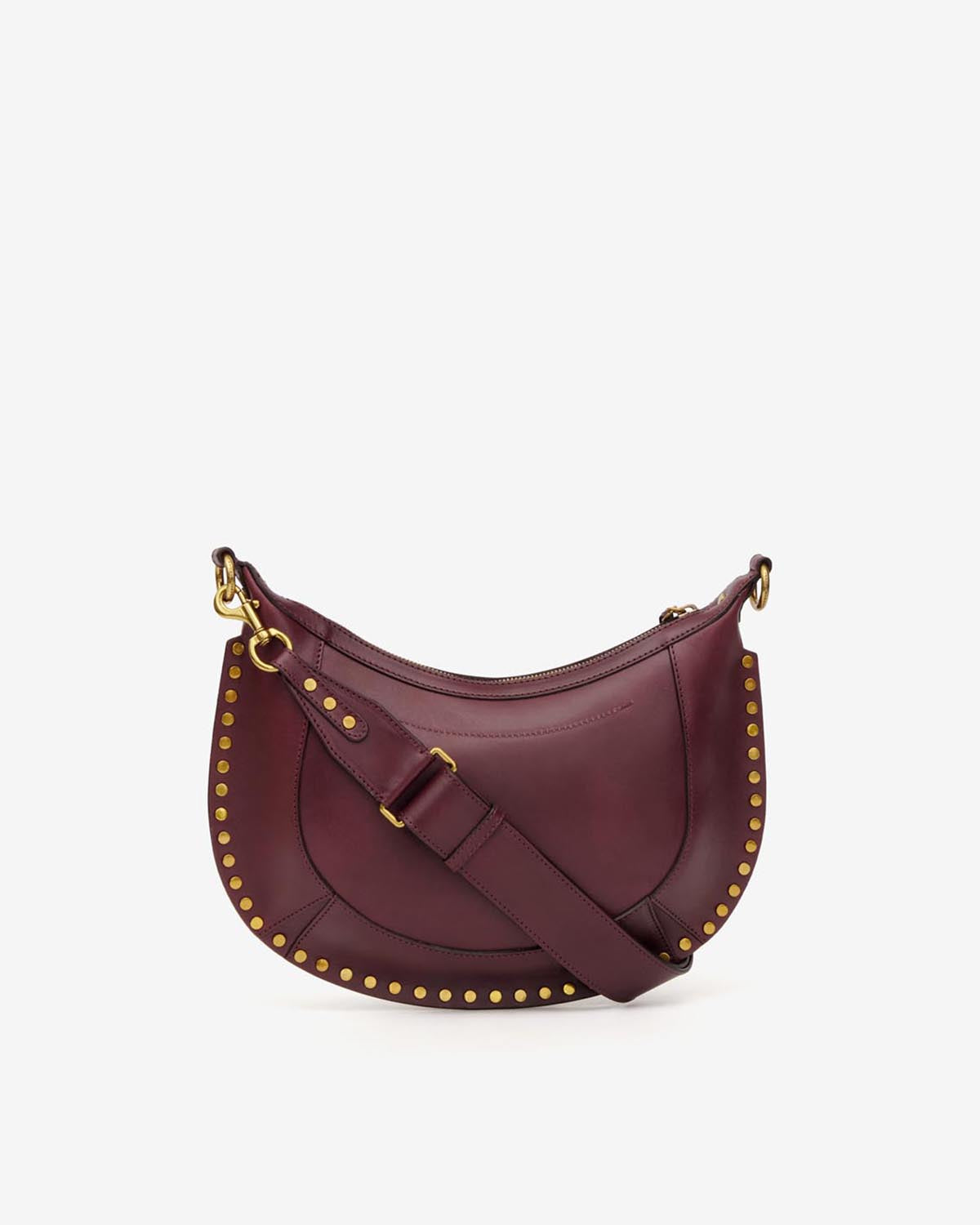 Borsa in pelle naoko con borchie - Bordeaux - Woman - 2