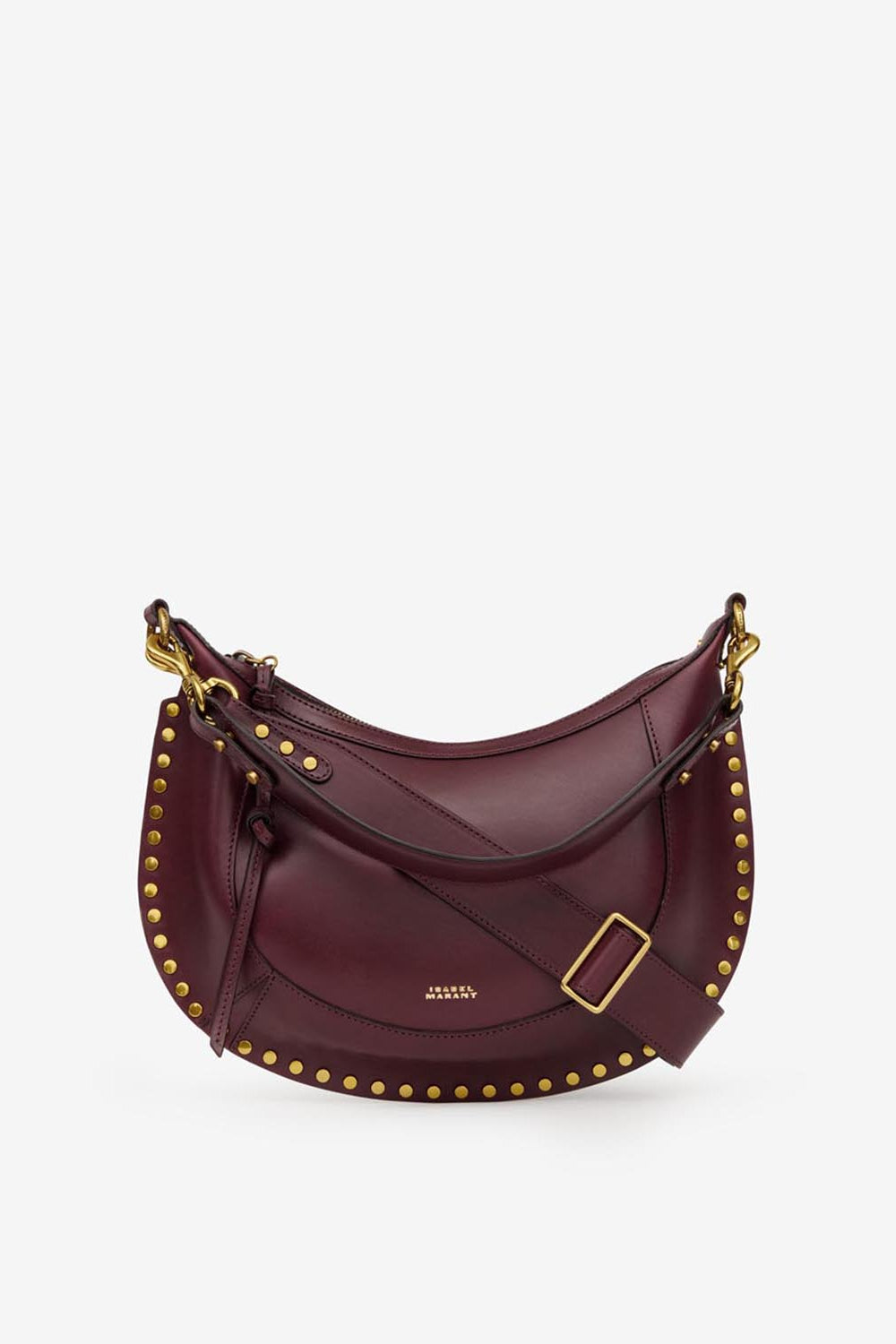 Sac en cuir à clous naoko - Bordeaux - Woman - 1