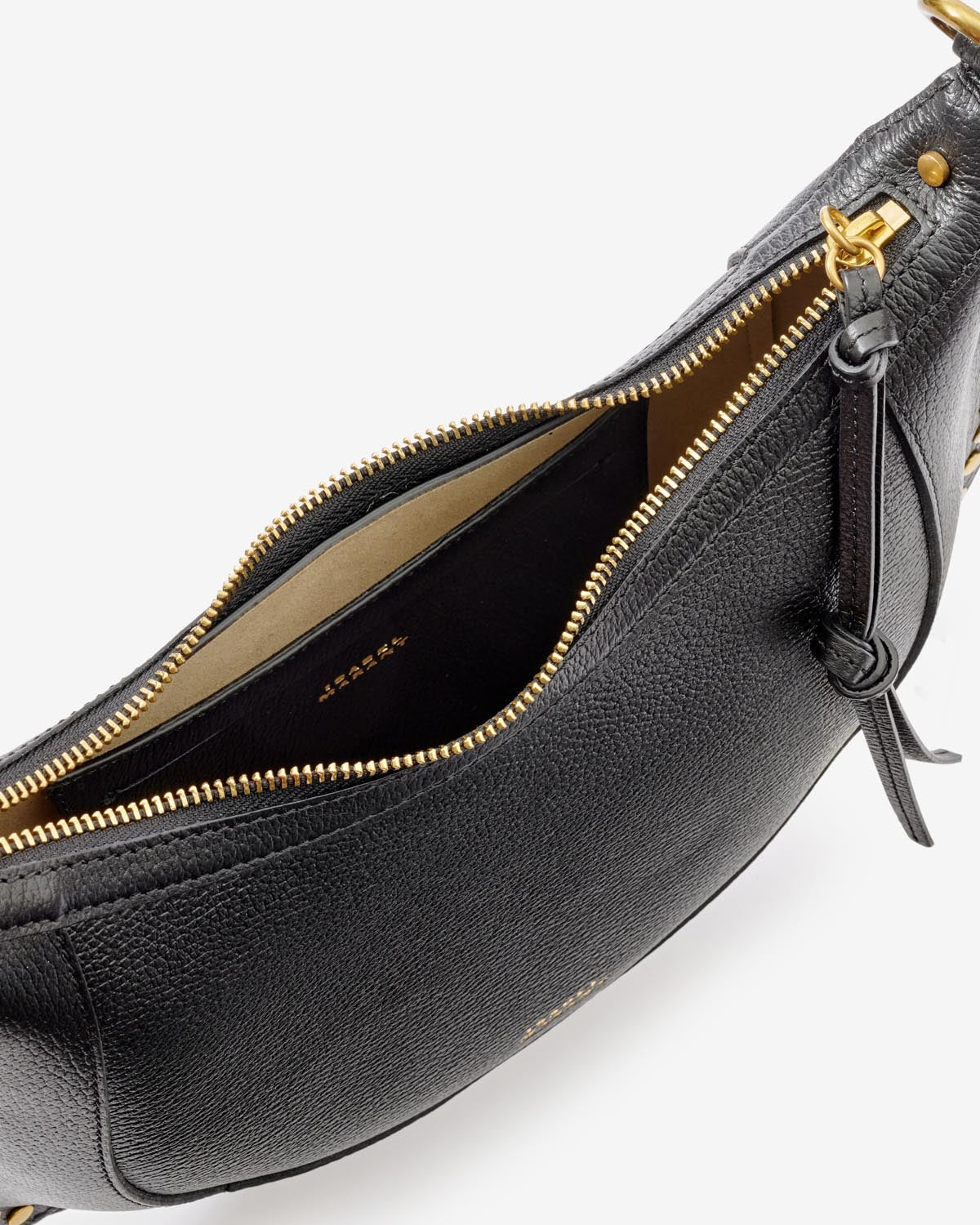 Genarbte ledertasche mit nieten naoko - Schwarz - Woman - 3