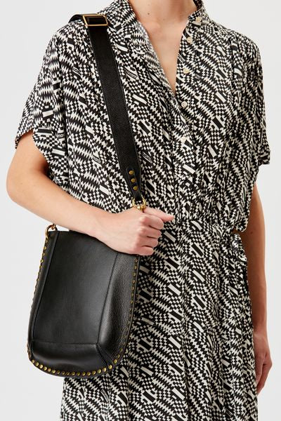 Leather hobo bag oskan - 검은색 - Woman - 3