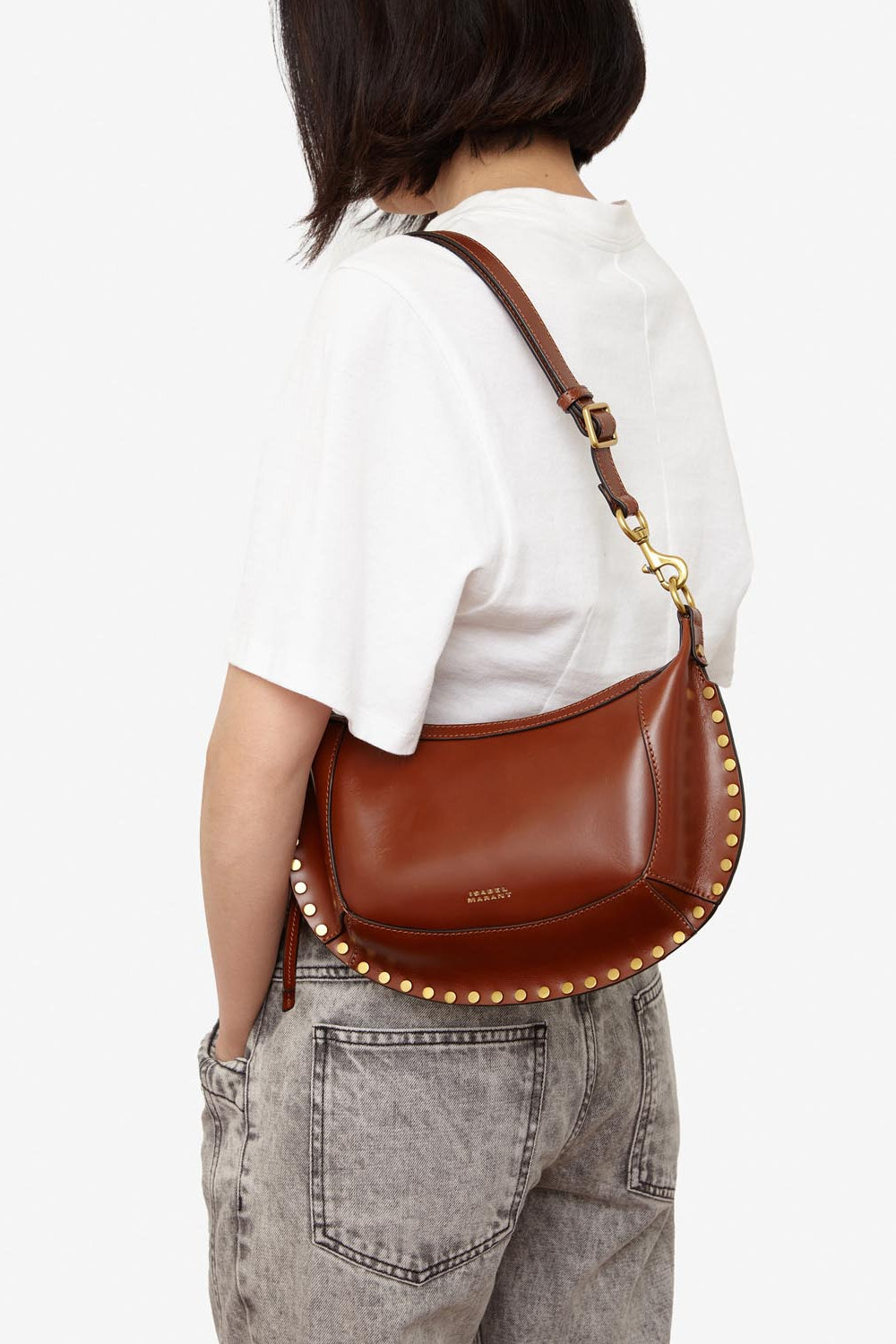 Oskan moon レザー製 ショルダーバッグ - Cognac - Woman - 2