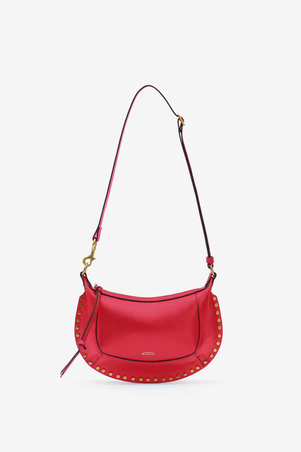 Sac porté épaule oskan moon en cuir de veau   - Rouge - Woman - 5