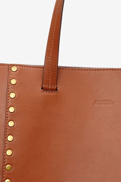 Oskan レザー トートバッグ - Cognac - Woman - 3