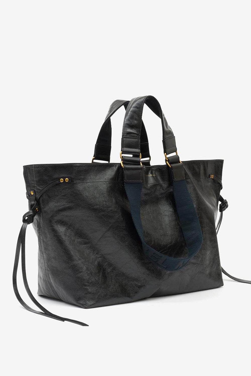 Sac cabas grand modèle en cuir souple wardy - Noir - Woman - 9
