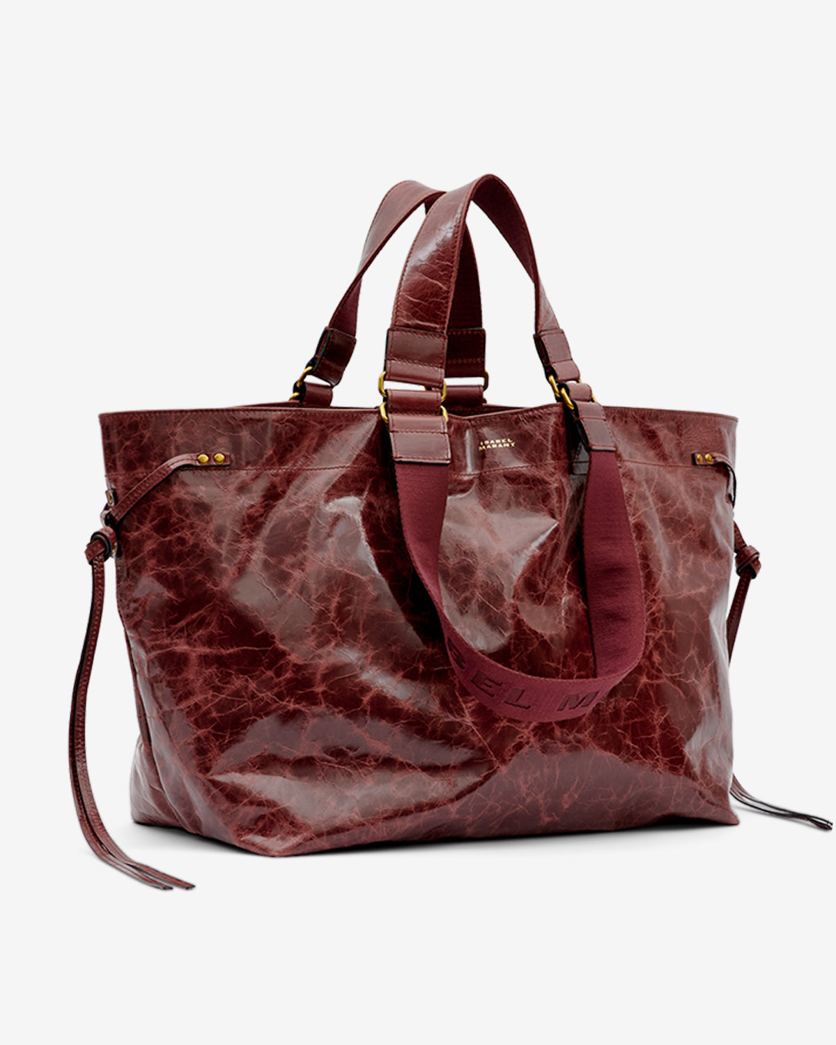 Bolso tote de cuero suave brillante wardy - Grapefruit - Woman - 4