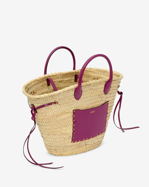 Bolso cadix Woman Natural and purple 1