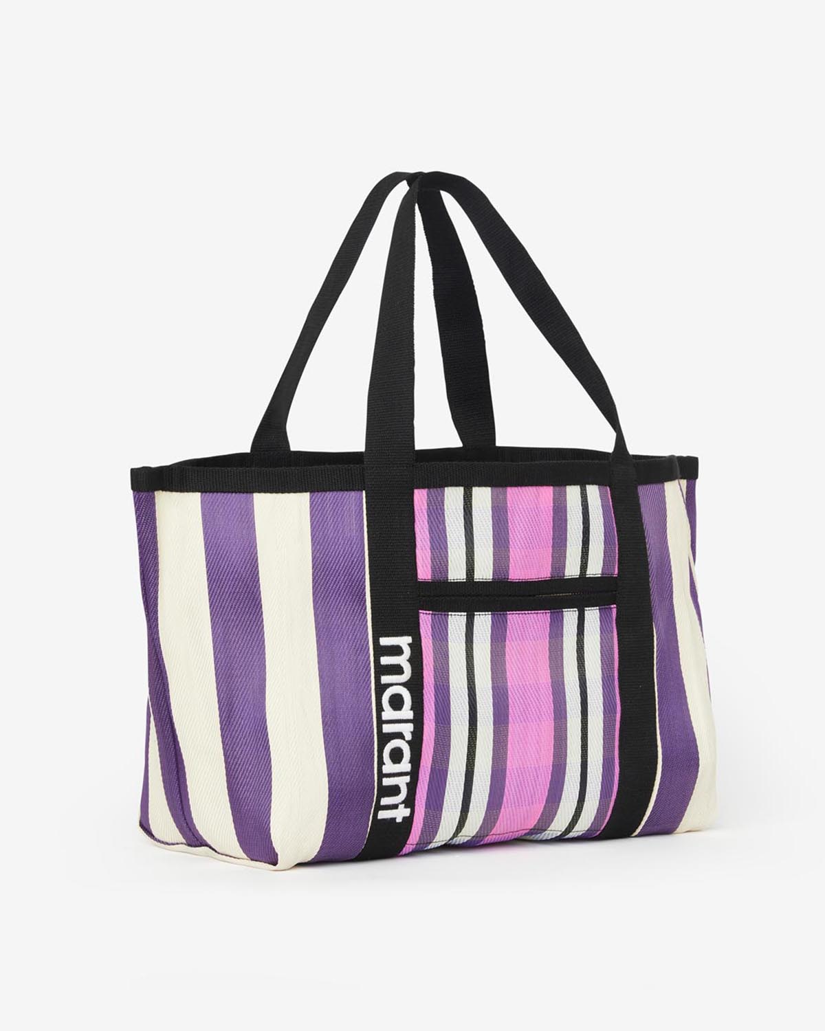 Borsa tote darwen a righe da portare a spalla - Viola - Woman - 3