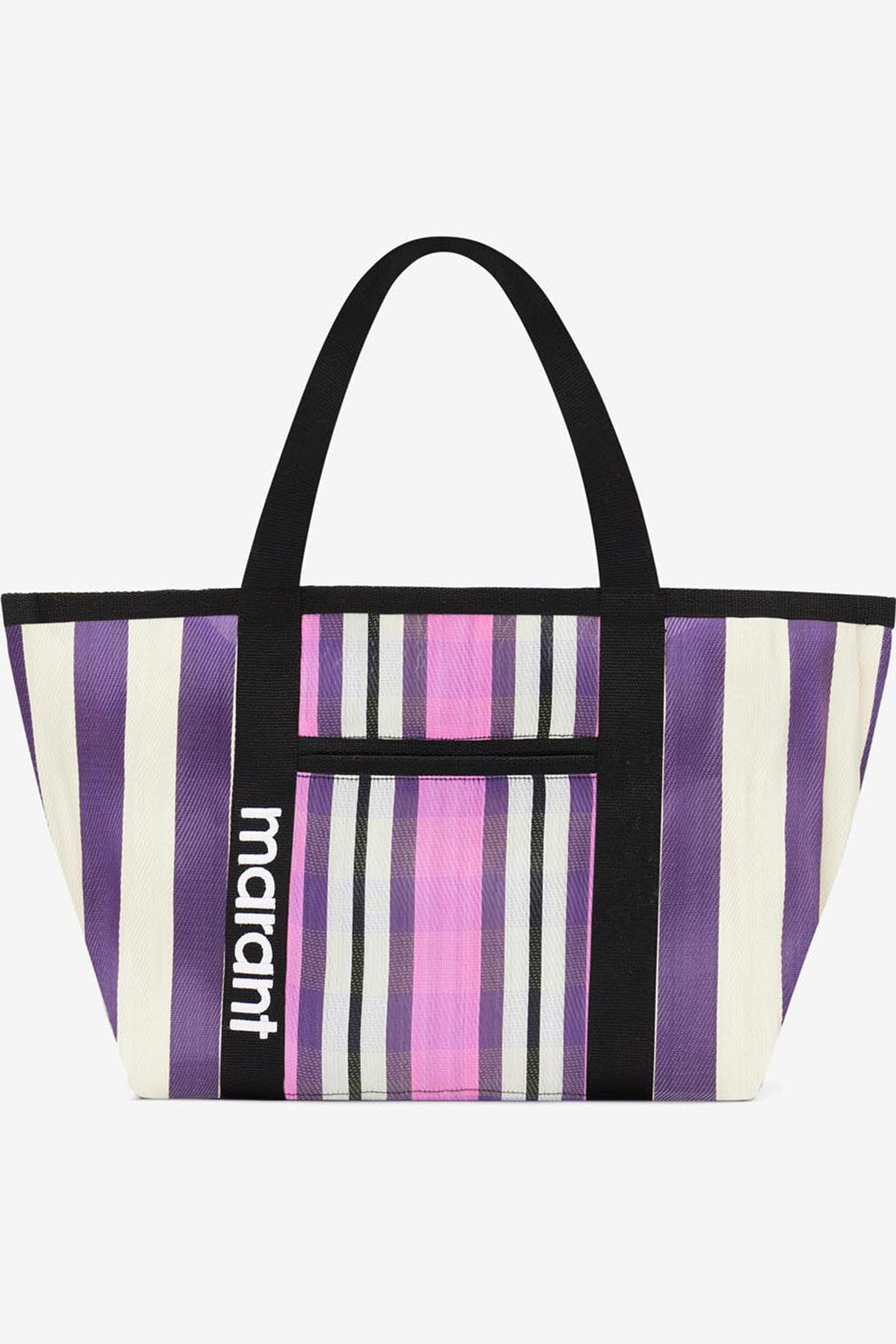 Gestreifte einkaufstasche darwen zum umhängen - Lila - Woman - 1