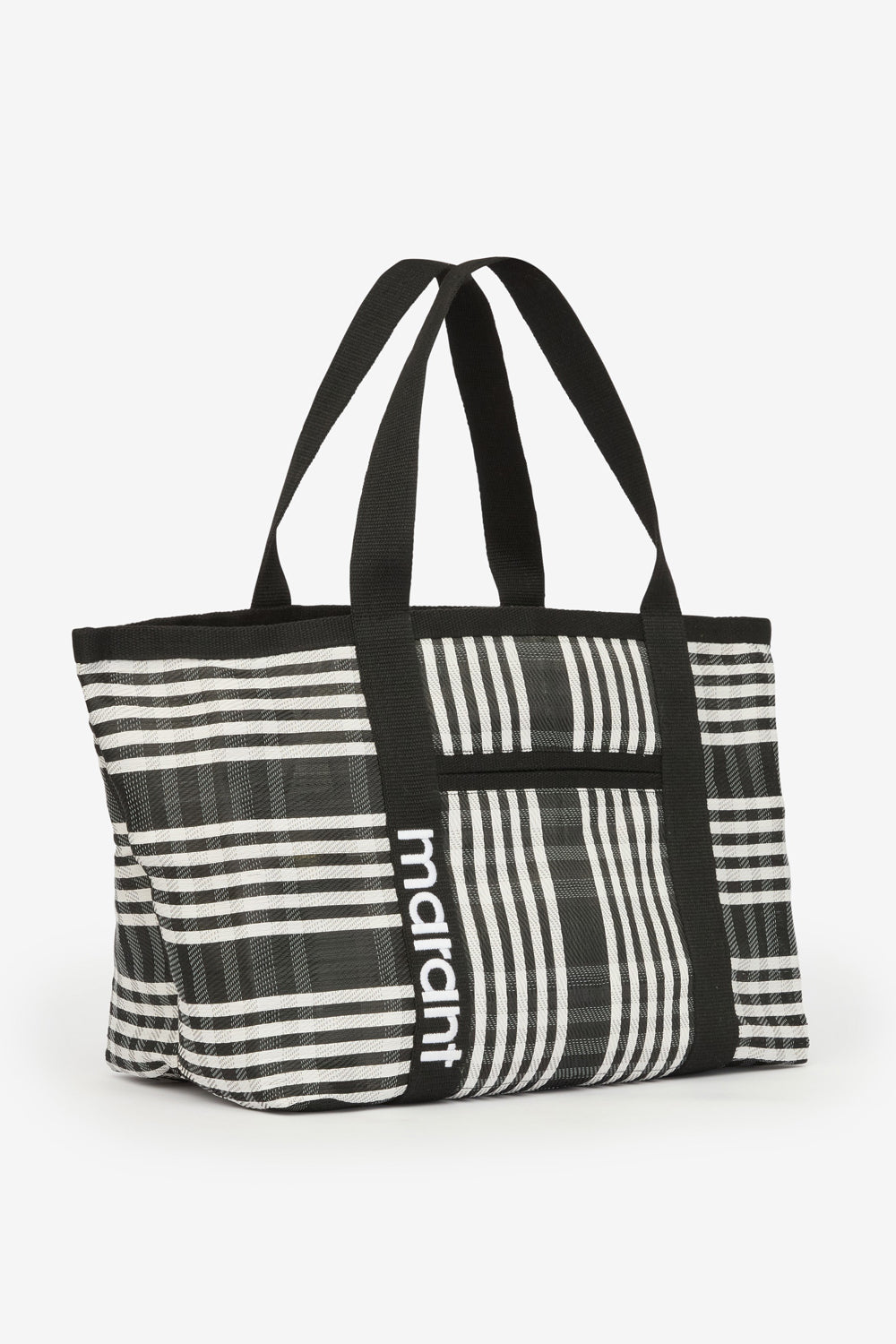 Borsa tote darwen in nylon da portare a spalla - Black-white - Woman - 4