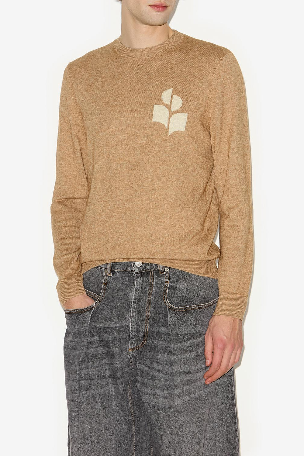 Evans ウールブレンド ロゴ セーター - Camel - Man - 4
