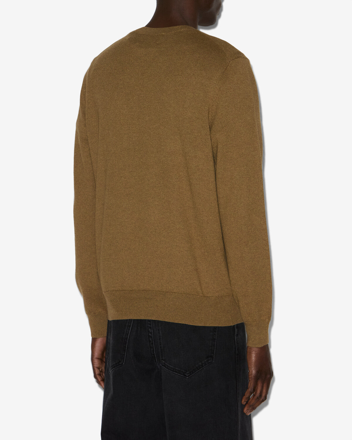 Evans cotton and wool sweater with logo - Khaki - Man - 4